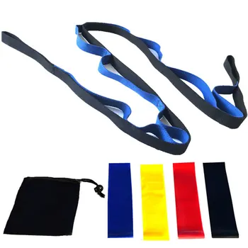 

6 pcs/set Yoga Rally Belt Set Chrysanthemum Rope 10 Hole Resistance Ring 500 Belt Stretch Back Shoulder Stretch Belt