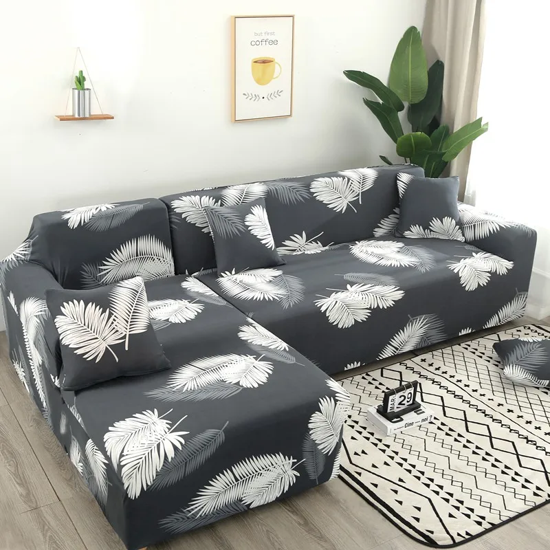 Серый цвет, чехол для дивана для гостиной, эластичное плотное покрытие, секционный угловой диван, нескользящий эластичный спандекс, чехол для дивана, L-style