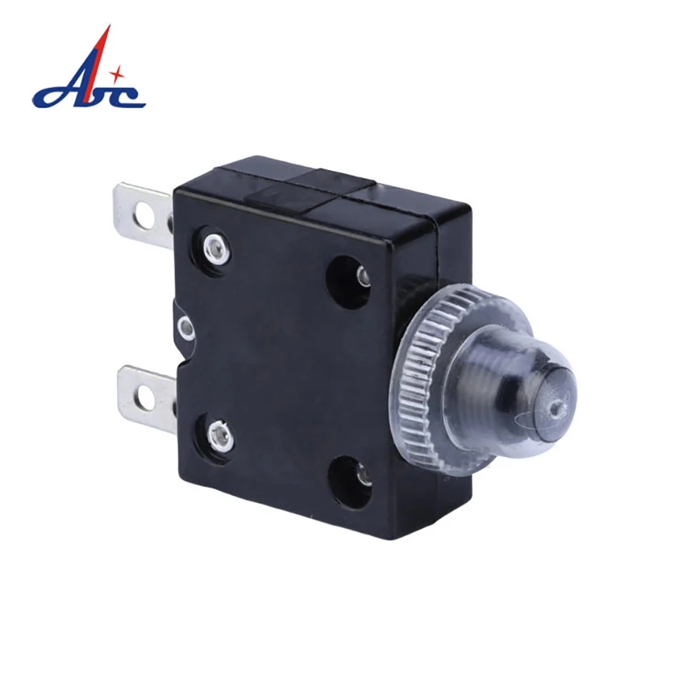 Interruttore Di Ripristino Della Protezione Da Sovraccarico Termico Manuale Con Cappuccio Impermeabile 5A - 50A125Vac 2Pin Mini Interruttore Corrente 