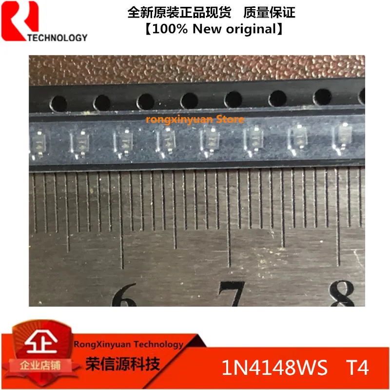 

100 шт./лот 1N4148WS T4 SOD-323 1N4148 поверхностное крепление Импульсные диоды 100% Новый оригинальный
