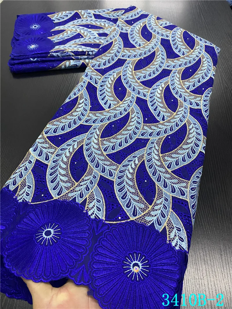 

NIAI High Quality Voile Lace In Switzerland Nigerian Lace Fabrics African Cotton Voile Lace Fabric For Wedding Dress XY3410B-2
