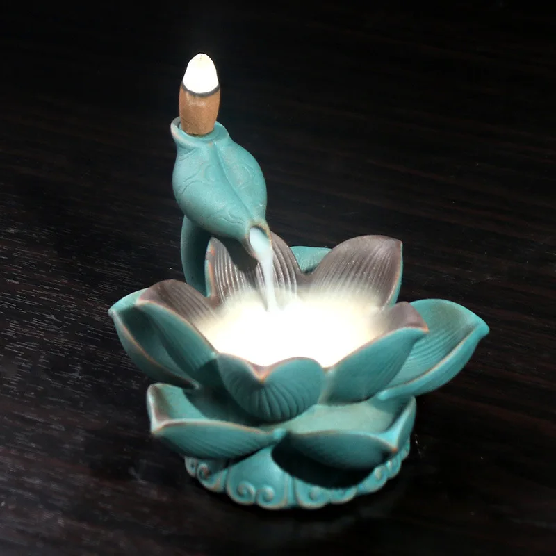 

Creative Reverse Flow Censer Home Accessories Decoration Tea Ceremony Kodo Incense Holder Gift Box Packaging seven colours chi L