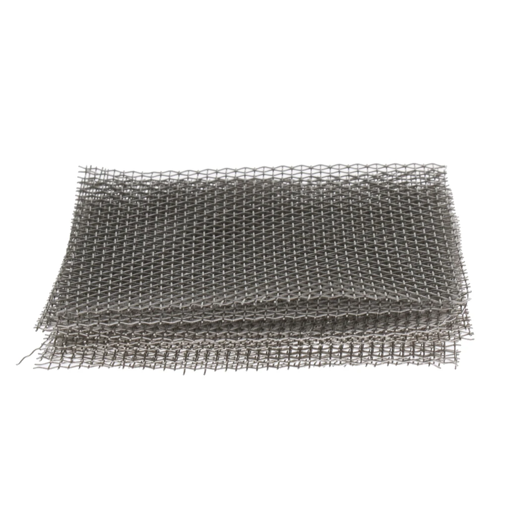 10x Stainless Steel Aquarium Plant Net-Attach Moss Mesh Pad Live Plant Fish Tank