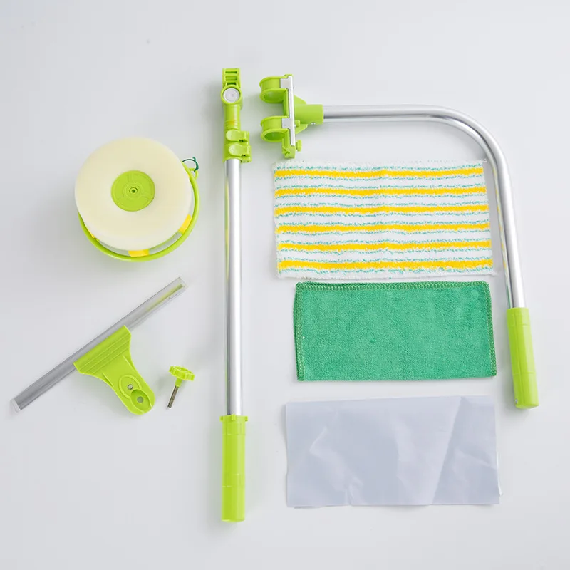 Швабра с длинной ручкой для окон губкой телескопическая щетка очистки