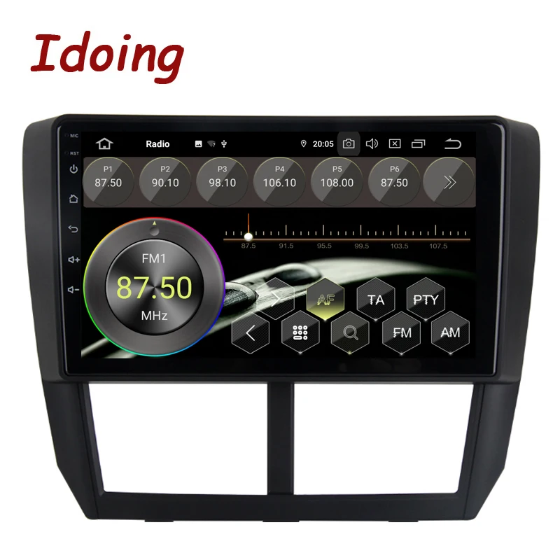Discount Idoing 9"Car Android9.0 Radio Multimedia Player For Subaru Forester 2008-2012 PX5 4G+64G 8 Core GPS Navigation 2.5D IPS TDA 7850 3