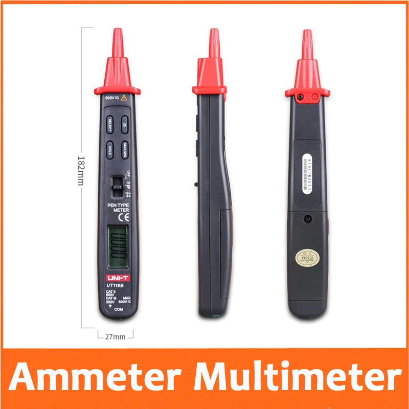 

Digital Ammeter Multimeter 3000 Counts Ac/dc Ef Function Pen Type Digital Multimeters Meter Detector tester