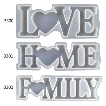 

Love Home Family Silicone Mold Love Sign Word Mold Epoxy Resin Molds Art Crafts R2LE