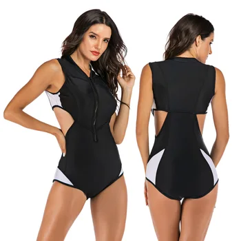 

Beach Swimwear Womens One Piece Women's Bathing Suit 2019 Sexy Swim Suits Large Size Swimsuit Surf Sleeveless Solid Polyester