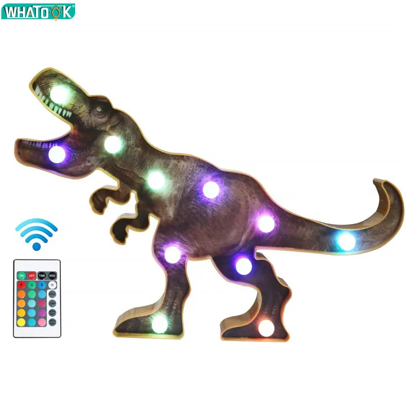 

Lifelike 3D Dinosaur LED Night Light Tyrannosaurus Rex RGB Table Lamp Luminaria Kid Toy Birthday Party Christmas Gift Home Decor