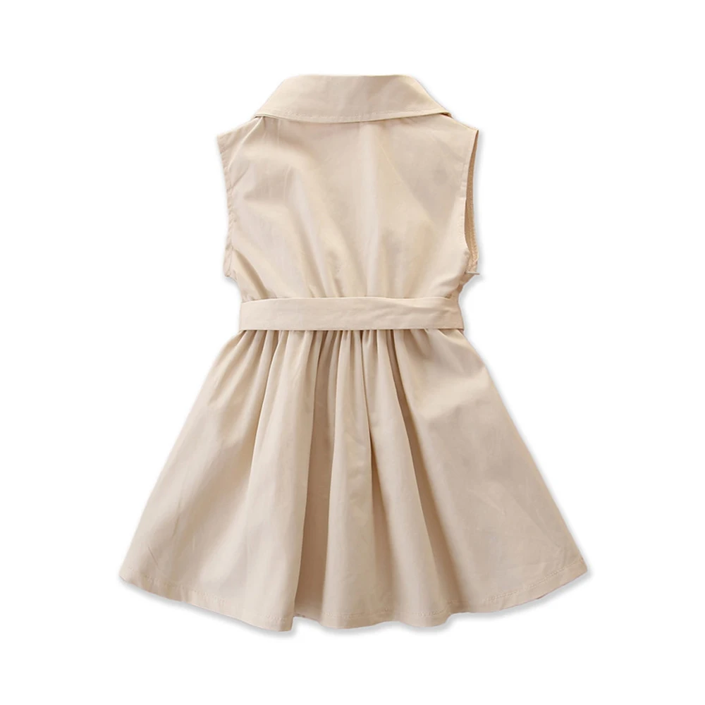LOOZYKIT; детское однотонное платье для девочек; летняя красивая одежда; модные удобные вечерние платья без рукавов с двумя пуговицами для девочек