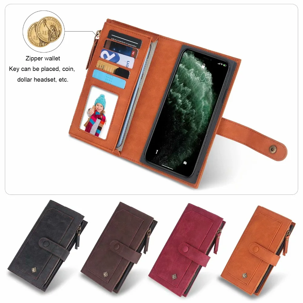 Из искусственной кожи чехол-бумажник чехол для телефона для iPhone 6, 6 S, 7, 8plus X XR XS MAX 11 Pro Max корпус под плетенную сумку держатель для карт с откидной крышкой для телефона Funda