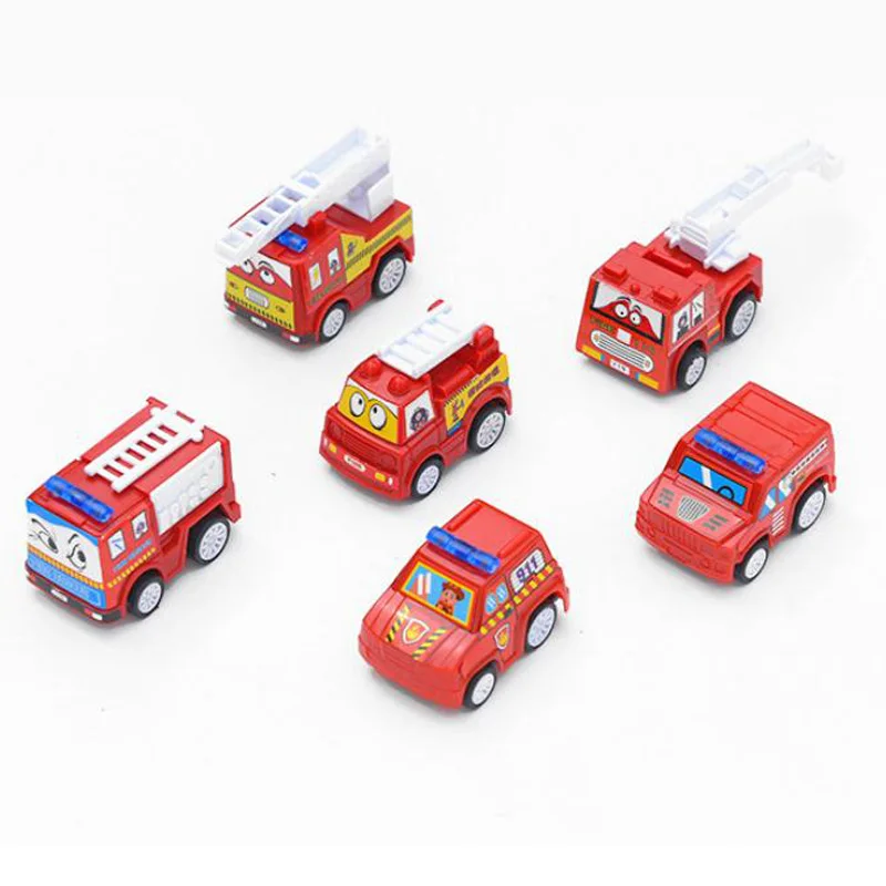 6 шт. привлекательные игрушки для автомобиля, модель огня, мини-автомобили, Гоночная машина, забавные гаджеты, новинка, интересные игрушки для детей