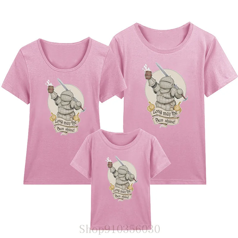 Dark Souls Praise the sun kids summer clothes matching mother daughter clothes kids clothes girls vestidos de verano baby girls