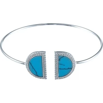 

Jay VI bracelet with cubic zirconia and turquoise Silver