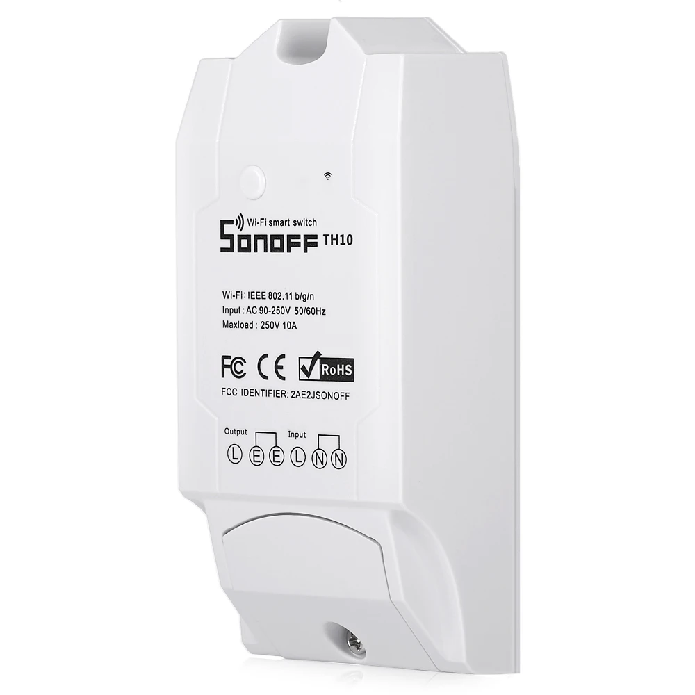 SONOFF TH10 TH10 переключатель и датчик Ds18b20 водонепроницаемый зонд Wi-Fi температура с дистанционным управлением беспроводной монитор для умного дома