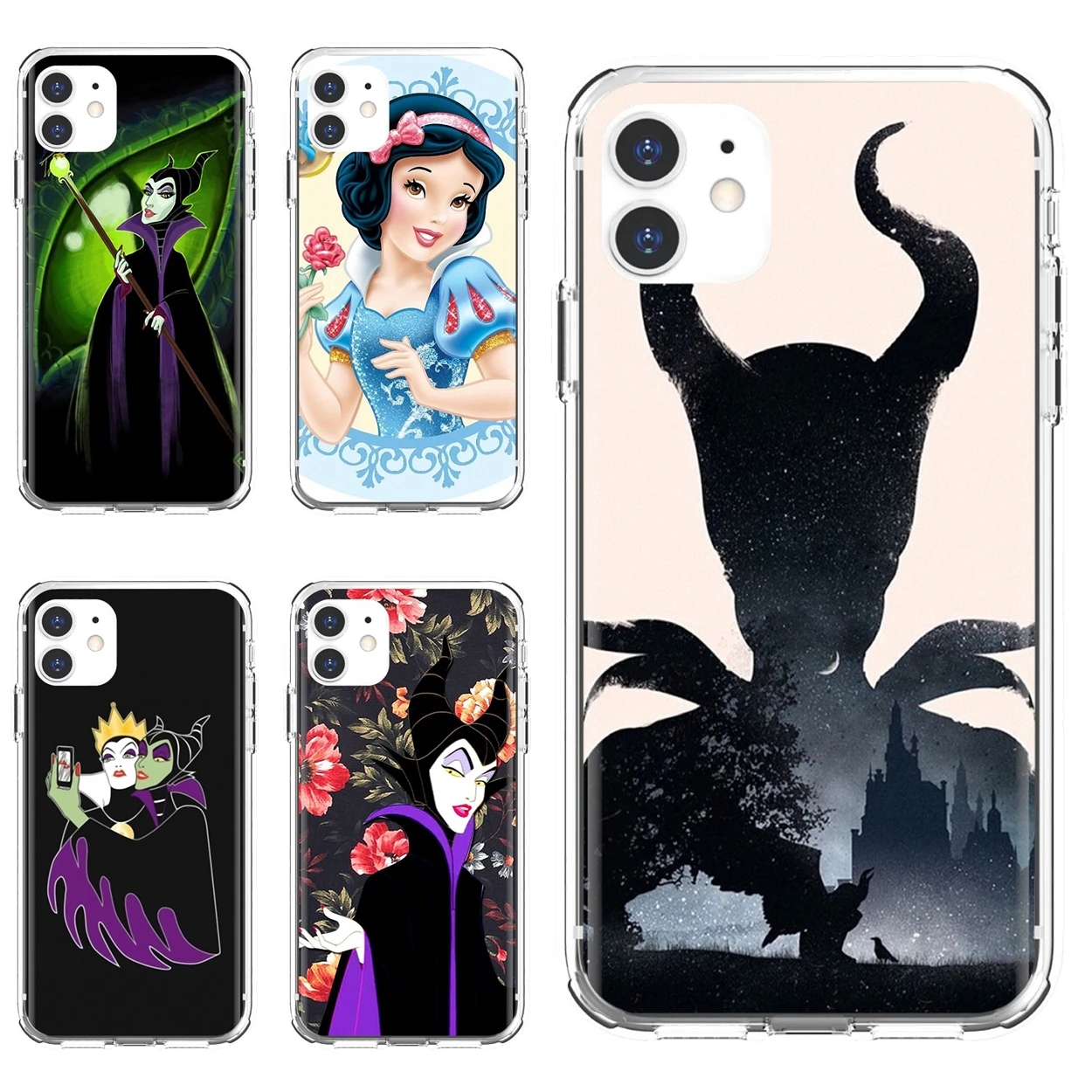 Силиконовый кожаный чехол berry-Z-Maleficent-белоснежный для Apple iPhone 10 11 12 Pro Mini 4S SE 5C 6 6S 7 8 X