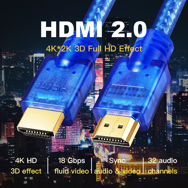 

Shuliancable HDMI 2.0 Cable Full length 4K 60Hz Cable HDR 3m 5m 10m for HDTV LCD Laptop XBOX PS3 4K HDMI