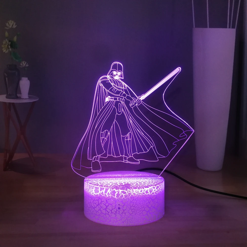 Звездные войны черный рыцарь настольная лампа Дарт Вейдер take светильник saber