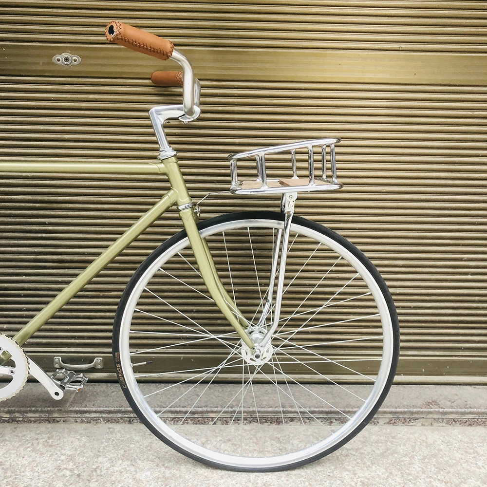 Retro road bike gold frame 700C Fixed Gear bike vintage bicicleta Track Single speed Bike 52cm fixie bike