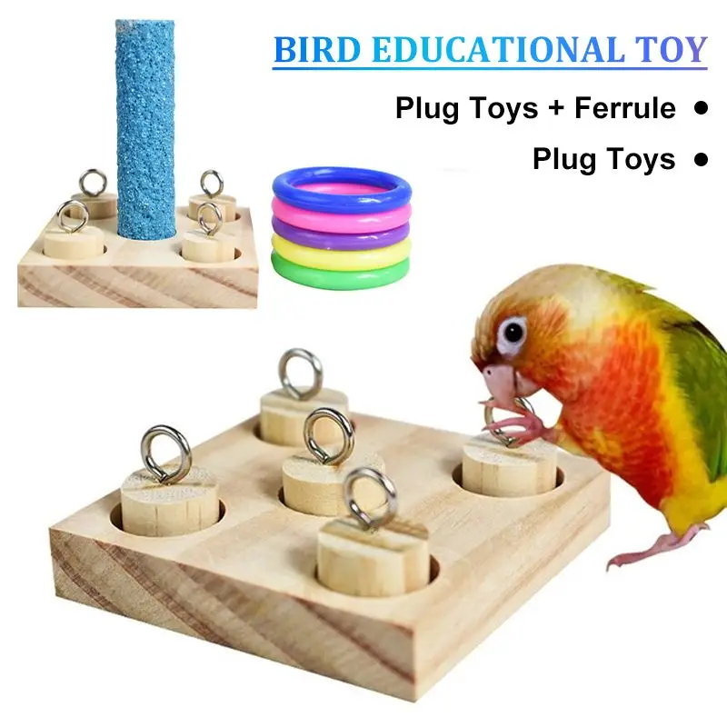 Wooden Bird Toys Parrot Toys Pet Educational Toy for Parrots