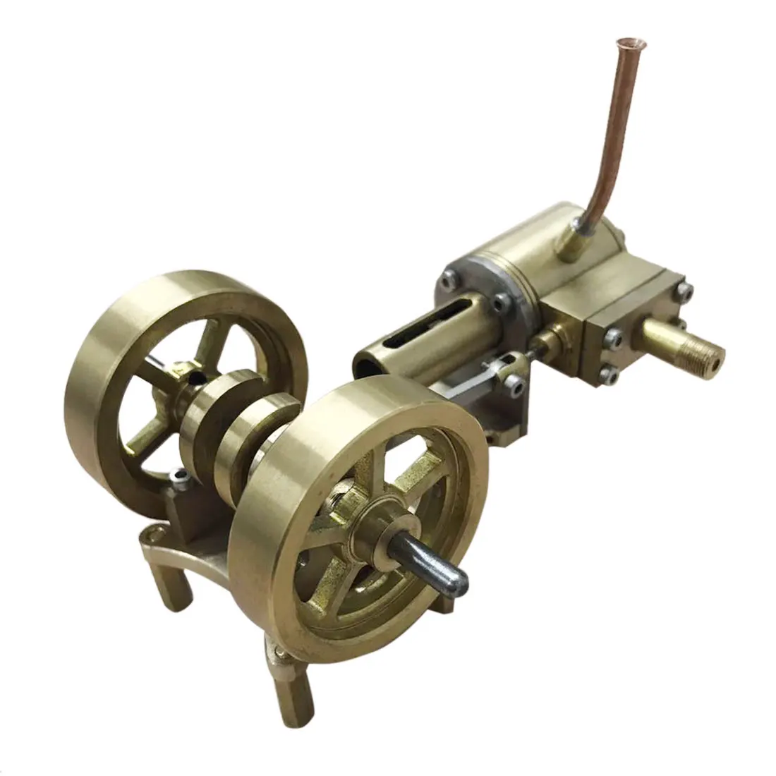 

Tractor Head Shape Double Flywheel Steam Engine Model Without Boiler