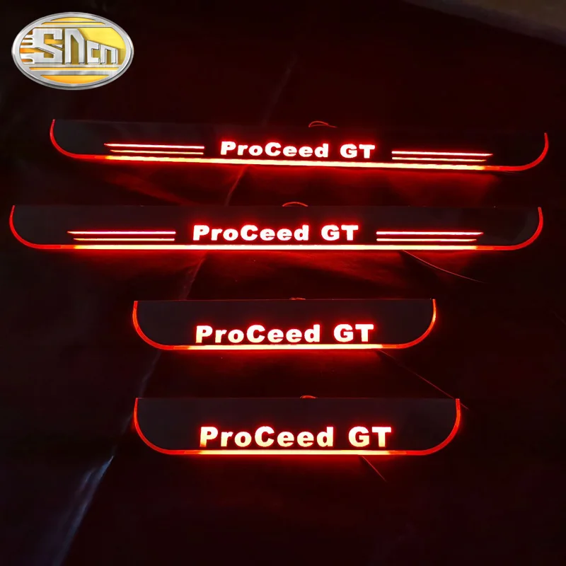 SNCN Автомобильный светодиодный дверной порог для Kia Перейти GT 2019 2020 ультра-тонкий