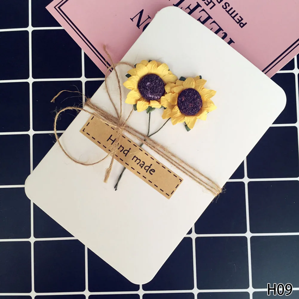 DIY поздравительные открытки слова, сообщения пожелания карты детский подарок DIY рукодельные карточки DIY сушеные цветы карты