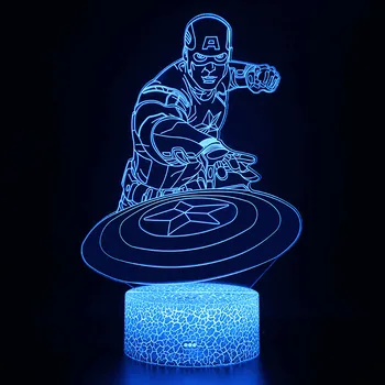 

Kids Night Lights 3D illusion Captain Model Touch LED Table Lamp Children Room Decoration Lighting Creative Gifts For Christmas