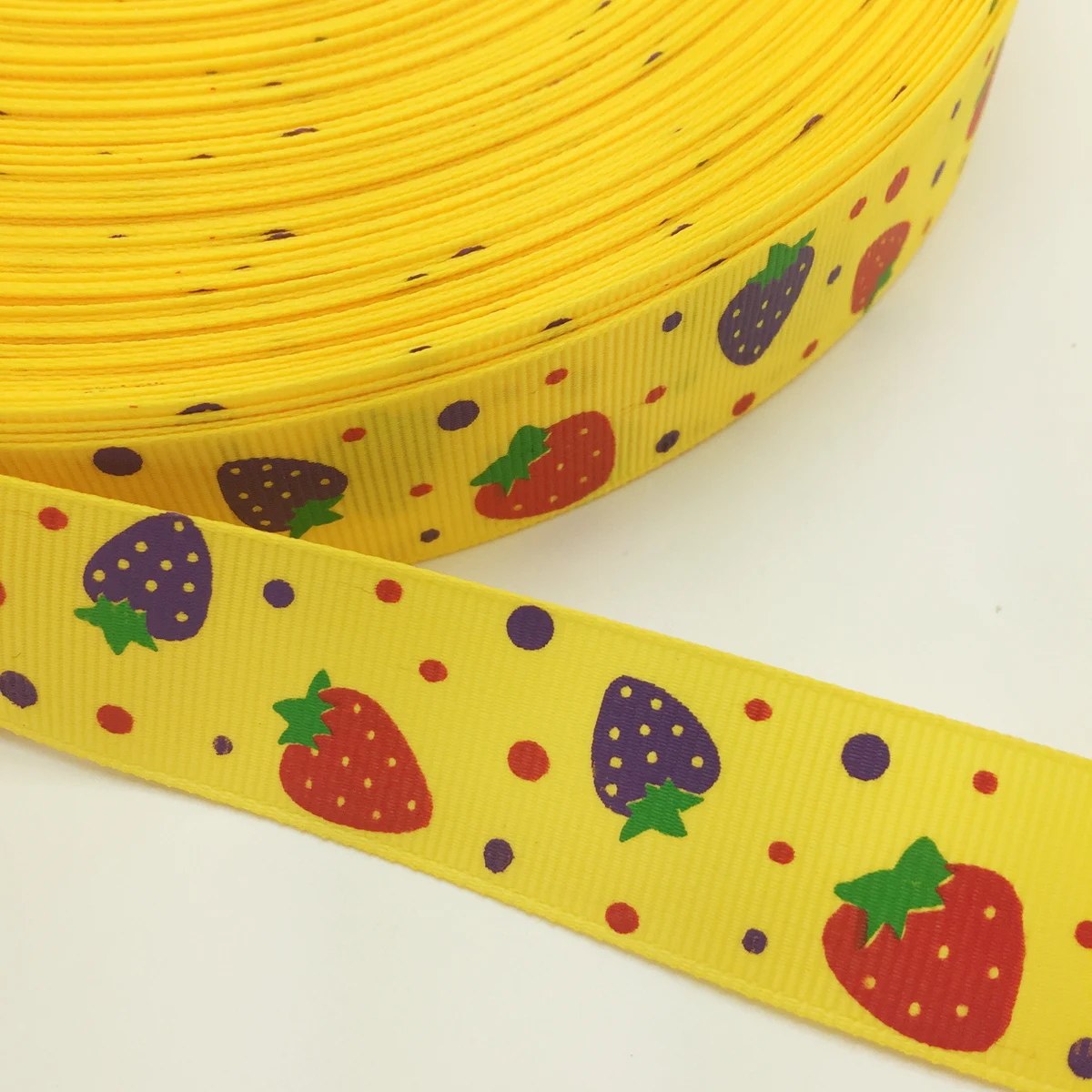 Новые DIY 5 ярдов 1 ''25 мм Клубника Фрукты печатные корсажная лента для волос лук Вечерние ремесло