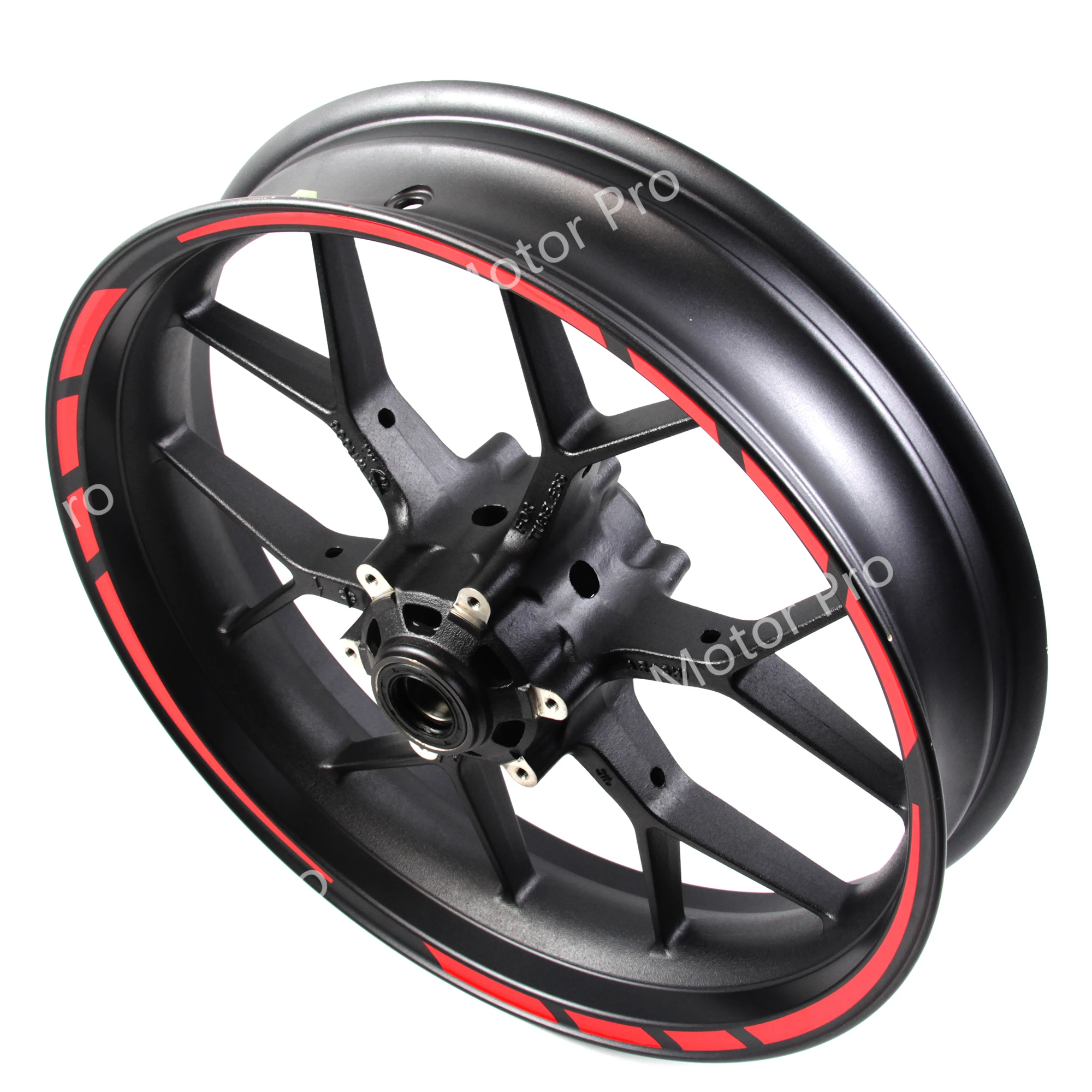 Unversal 17 ''Impermeabile Moto Wheel Rim Adesivi Moto Bici Della Bicicletta Decalcomanie Adesivo Rosso