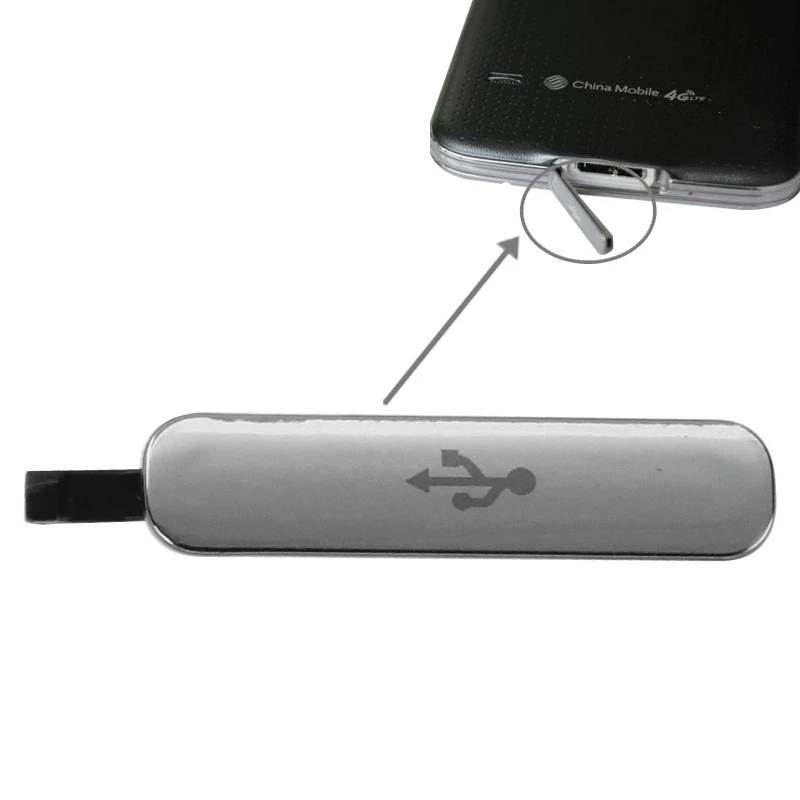 Превосходное качество для Galaxy S5 USB зарядное устройство док-порт Пылезащитная крышка