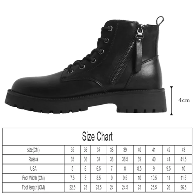 Genuine Leather Martin Boots Women Autumn 2021 New Double Zipper Women's Ankle Boots Platform Thick Heel Motorcycle Boots Women 1