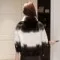 inverno полностью из норки пальто с мехом moda paragrafo curto das mulheres mangas em torno do pescoco preto e branco de vison tingid