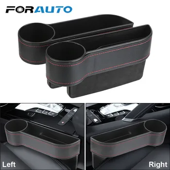 

LEEPEE Universal Car Accessories Seat Gap Storage Box Auto Crevice Organizer Leather ABS Holder For Phone Charging Bottle Keys