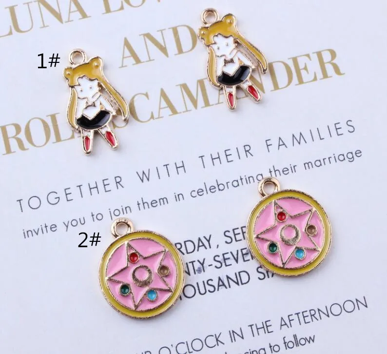 

10pcs enamel cartoon charm for jewelry making fashion earring pendant bracelet and necklace charms