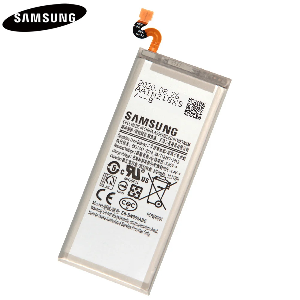 Оригинальный аккумулятор EB BN950ABE BN950ABA для Samsung Galaxy Note8 Note 8 N9500 N9508 N950F проект Baikal 3300mAh