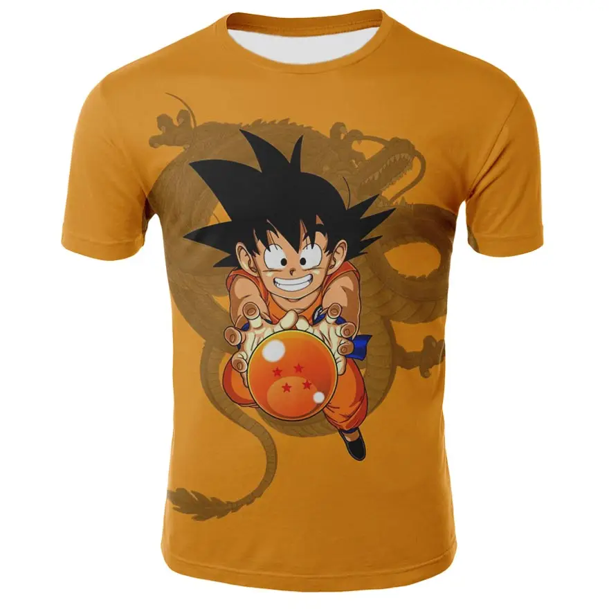 TX-QLZ-0406 Мужская футболка Dragon Ball 3D печать футболка Гоку драгонболл зет анимация высокое качество удобная дышащая Повседневная футболка с круглым вырезом - Цвет: TX-QLZ-0406