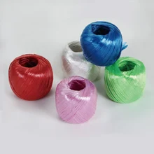 HARDIRON 5 Rolls Colorful Strap Material Bundling Plastic Rope Strong Wrap Packaging Nylon Packing Bundle Tear Film Straw Rope