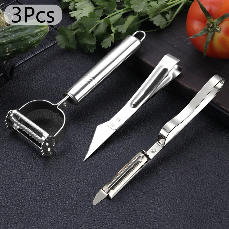 3 шт. Овощечистка Набор фруктов овощей из нержавеющей стали нож для нарезания