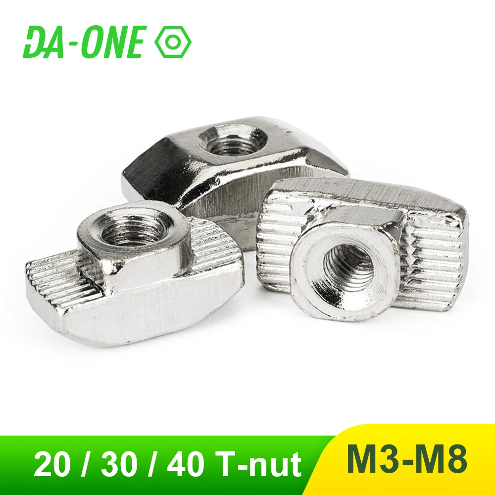 10100pcs Tnut Hammer Head T Nut M3 M4 M5 M6 M8 Connector Nickel