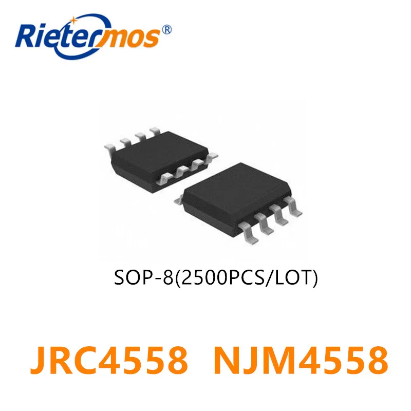 500 шт JRC4558 NJM4558 4558 NJM4558M SOP8 | Электроника