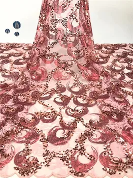 

Beautiful Tulle Mesh Cloth Embroidery French Net Fabric For Wedding/Party Dress PAN36(5Yards/Lot) Many Color