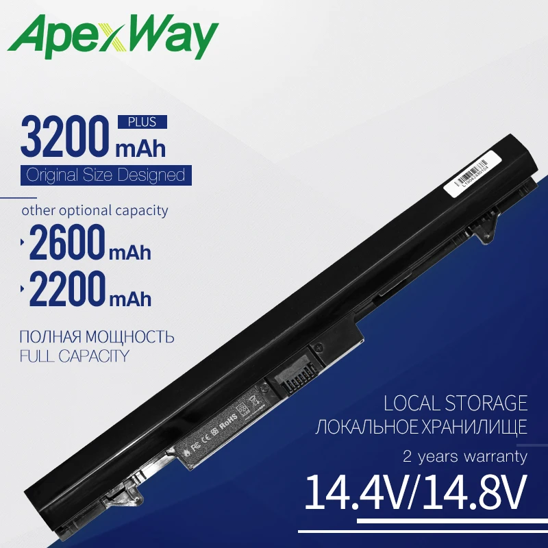 Аккумуляторная батарея ApexWay 3200 мАч 14 8 в для ноутбука HP ProBook 430 G1 G2 H6L28ET RA04 H6L28AA |