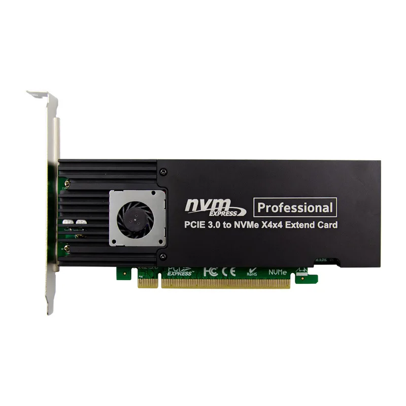 PCIE x16 M.2 NVMe SSD 어댑터 확장 카드, 전문 플러그 앤 플레이 지원, M.2 M 키 및 B + M 키 칩 Asmedia ASM2824