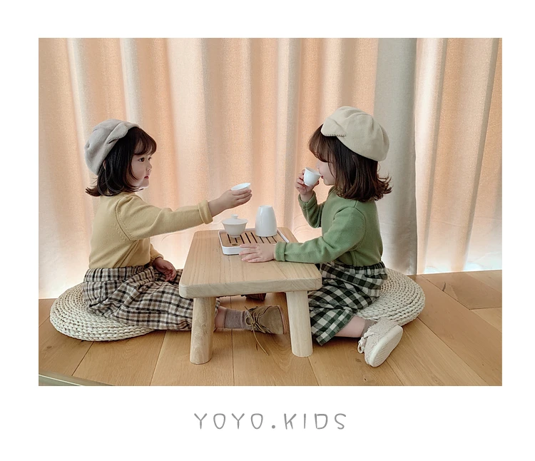 baby girl autumn winter new velvet thick warm sweater children solid color long sleeve tops kids clothing