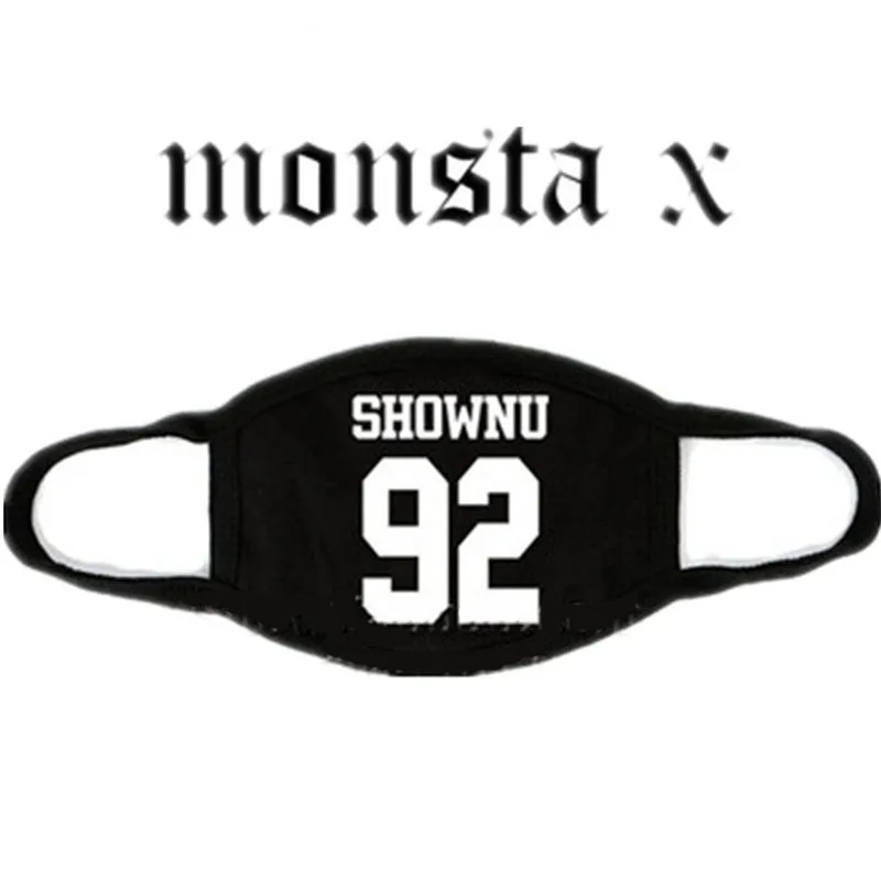 1 шт. респиратор для лица KPOP MONSTA X черная хлопковая маска shgwo I.M SHOWNU WONHO MINHYUK Зимние