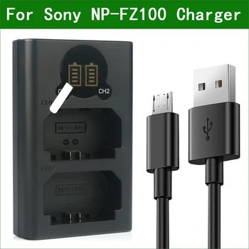 

NP-FZ100 NP FZ100 NPFZ100 Dual USB Battery Charger for Sony Alpha A9 ILCE-9 A9R A9S A7 III ILCE-7M3 A7R III A7R3 A6600