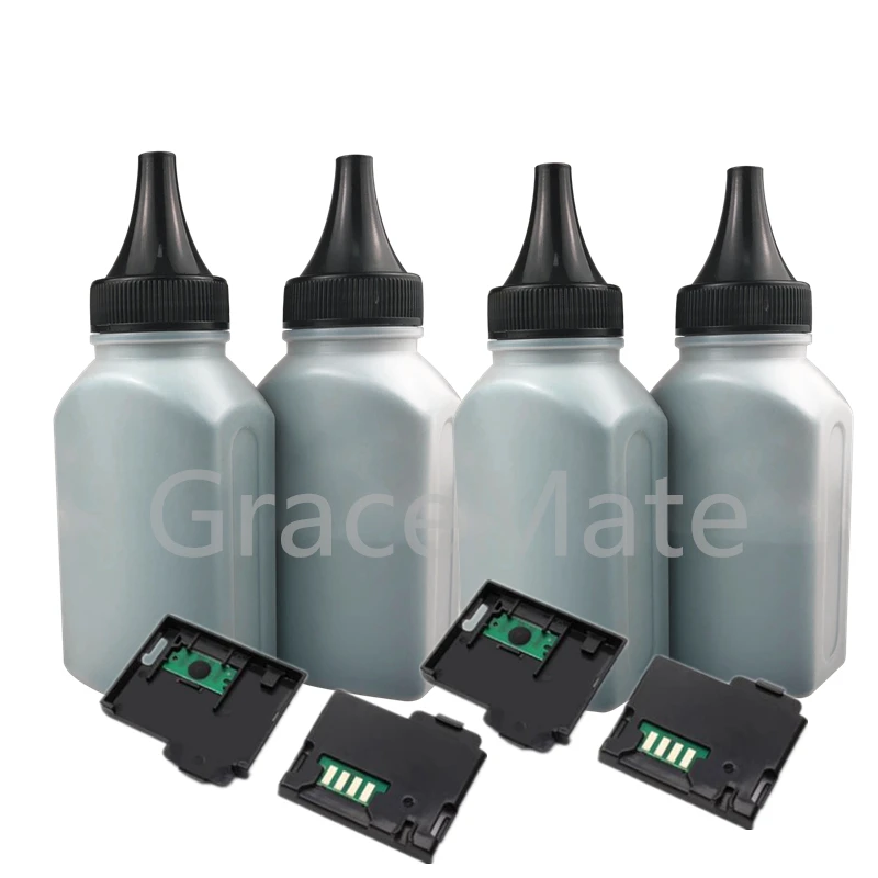 

4 Black toner and 4 Black Chip Compatible For Xerox Phaser 6000 6010 Workcentre 6015 Toner and Chip For 106R01630 106R01634
