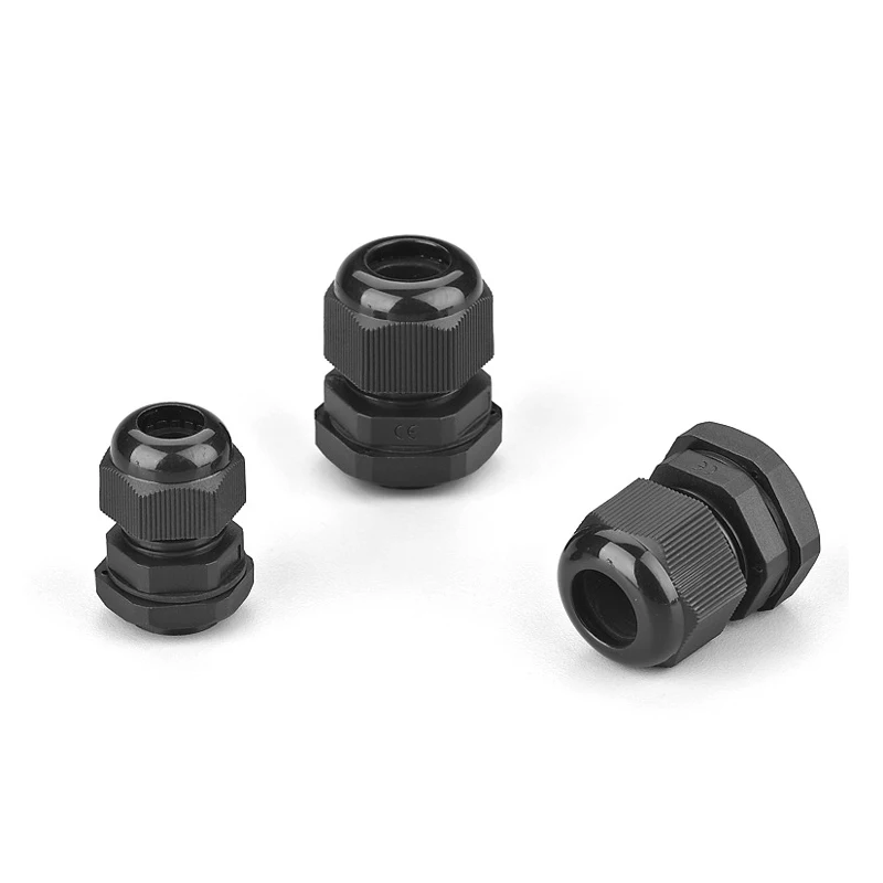 IP68 Electric Cable Gland Probe Waterproof Connector Joint Wire Fitting Cable Entry Plastic PG7/PG9/PG11/PG13.5/PG16/PG36 10PCS