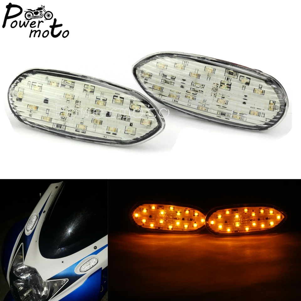 Motorcycle LED Turn Signal Amber Lamp Replacement Flush Mount